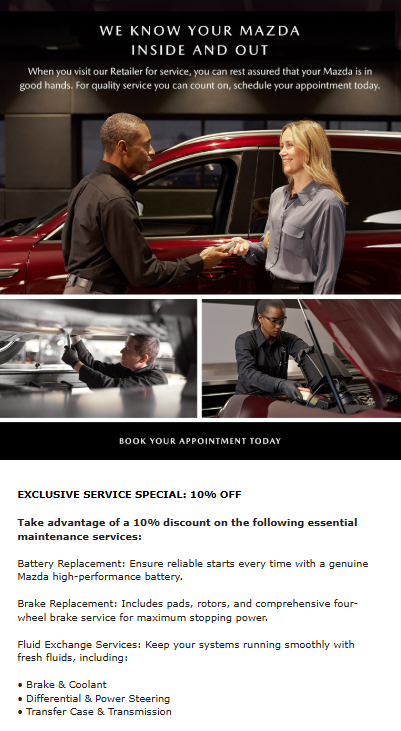 EXCLUSIVE SERVICE SPECIAL: 10% OFF